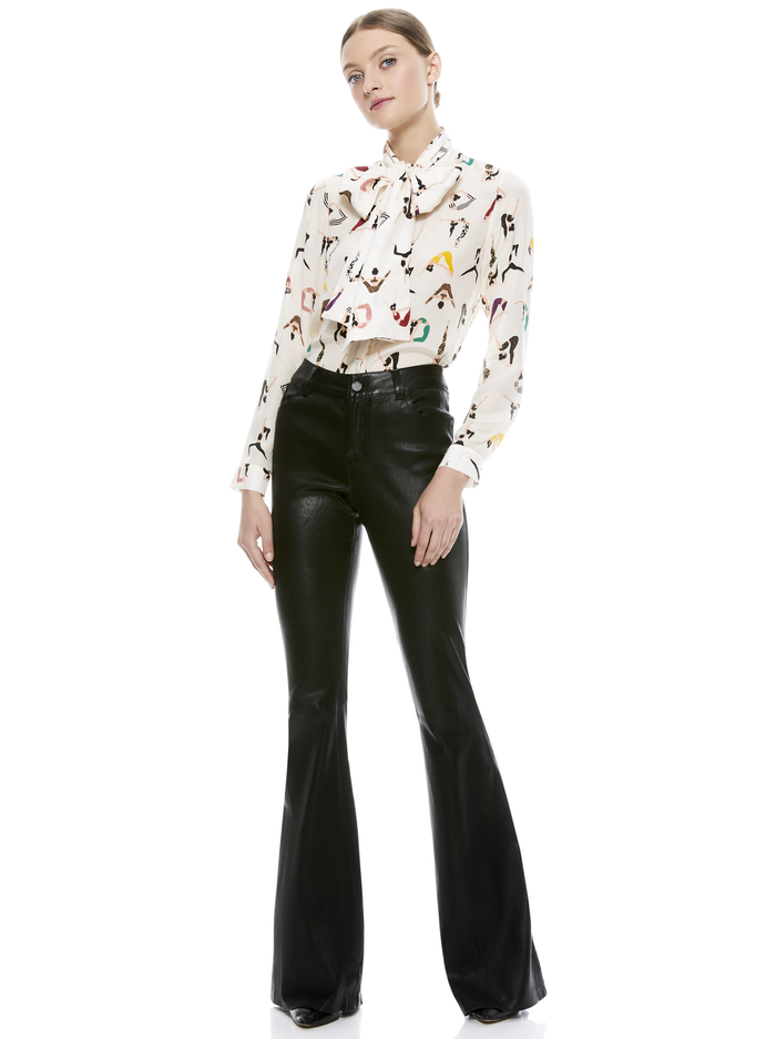 JEANNIE BOW COLLAR BLOUSE - YOGA STACE image 4 - ALICE + OLIVIA