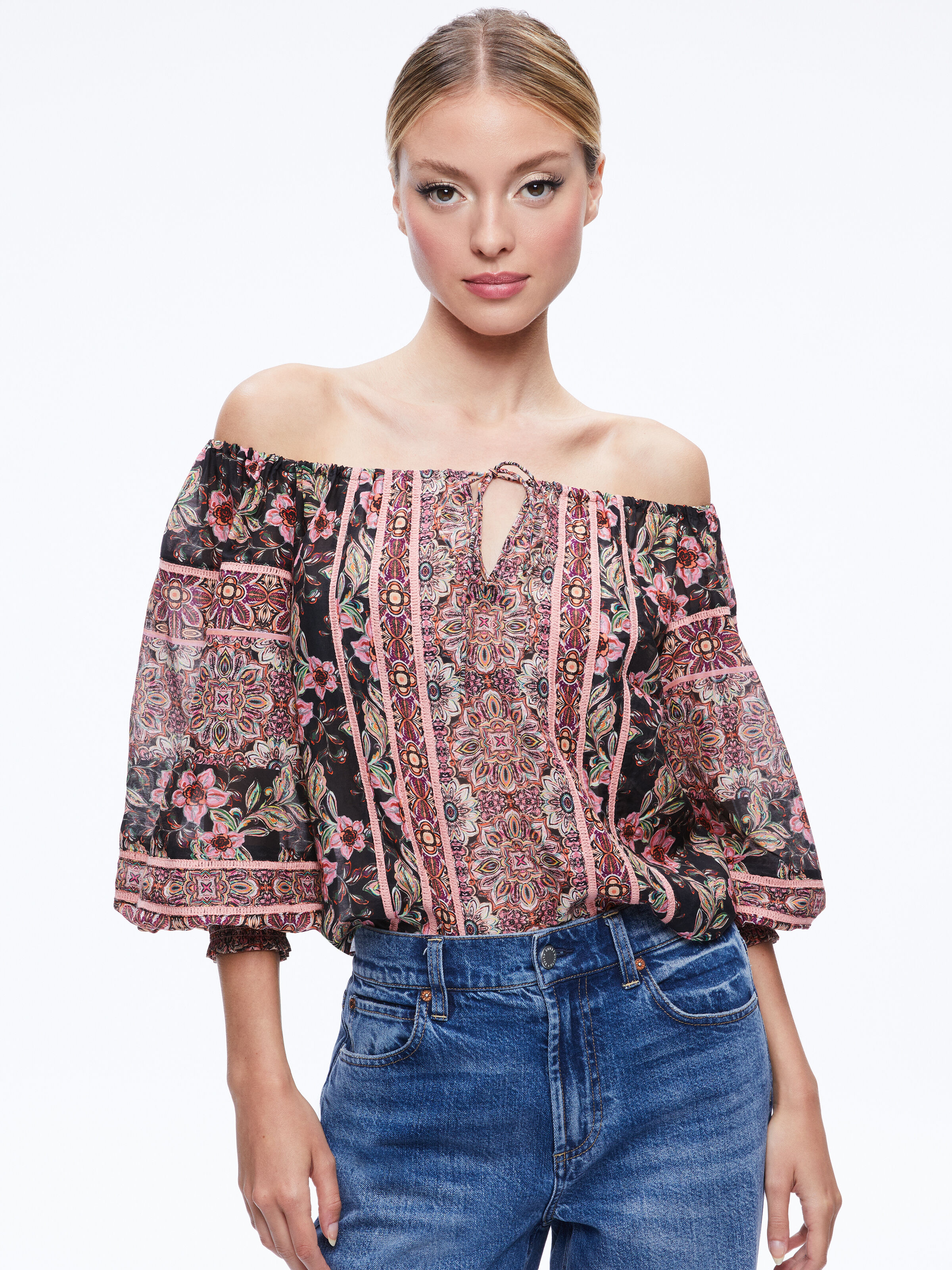 Alice and olivia off the shoulder top store