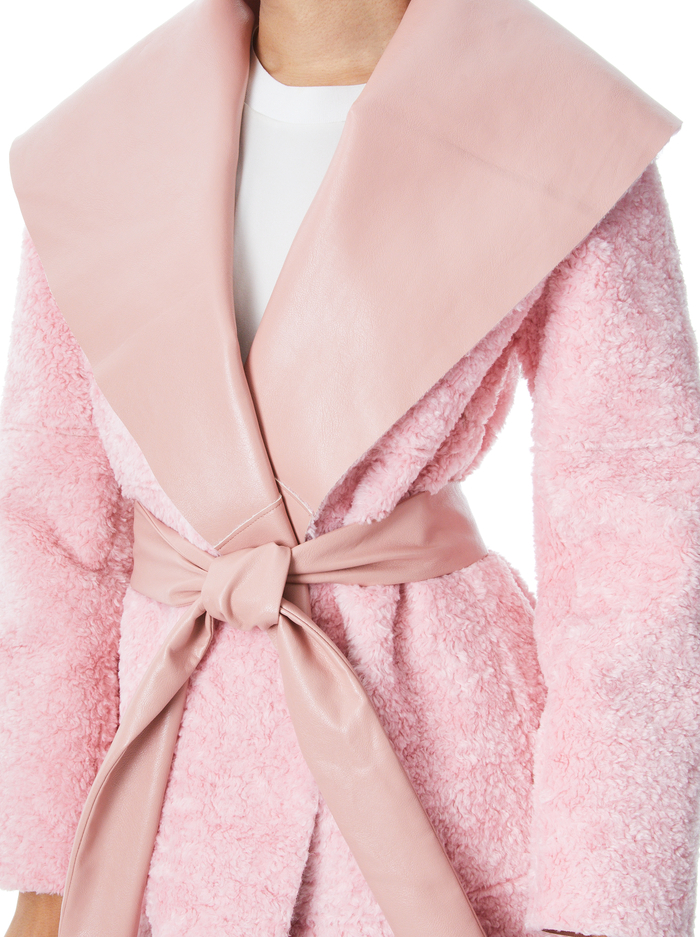 MEGAN VEGAN REVERSIBLE COAT - DUSTY PINK image 7 - Alice And Olivia