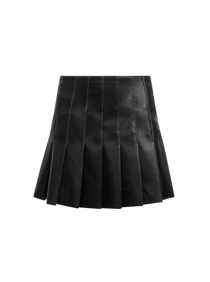 CARTER VEGAN MINI SKIRT - BLACK image 5 - Alice And Olivia