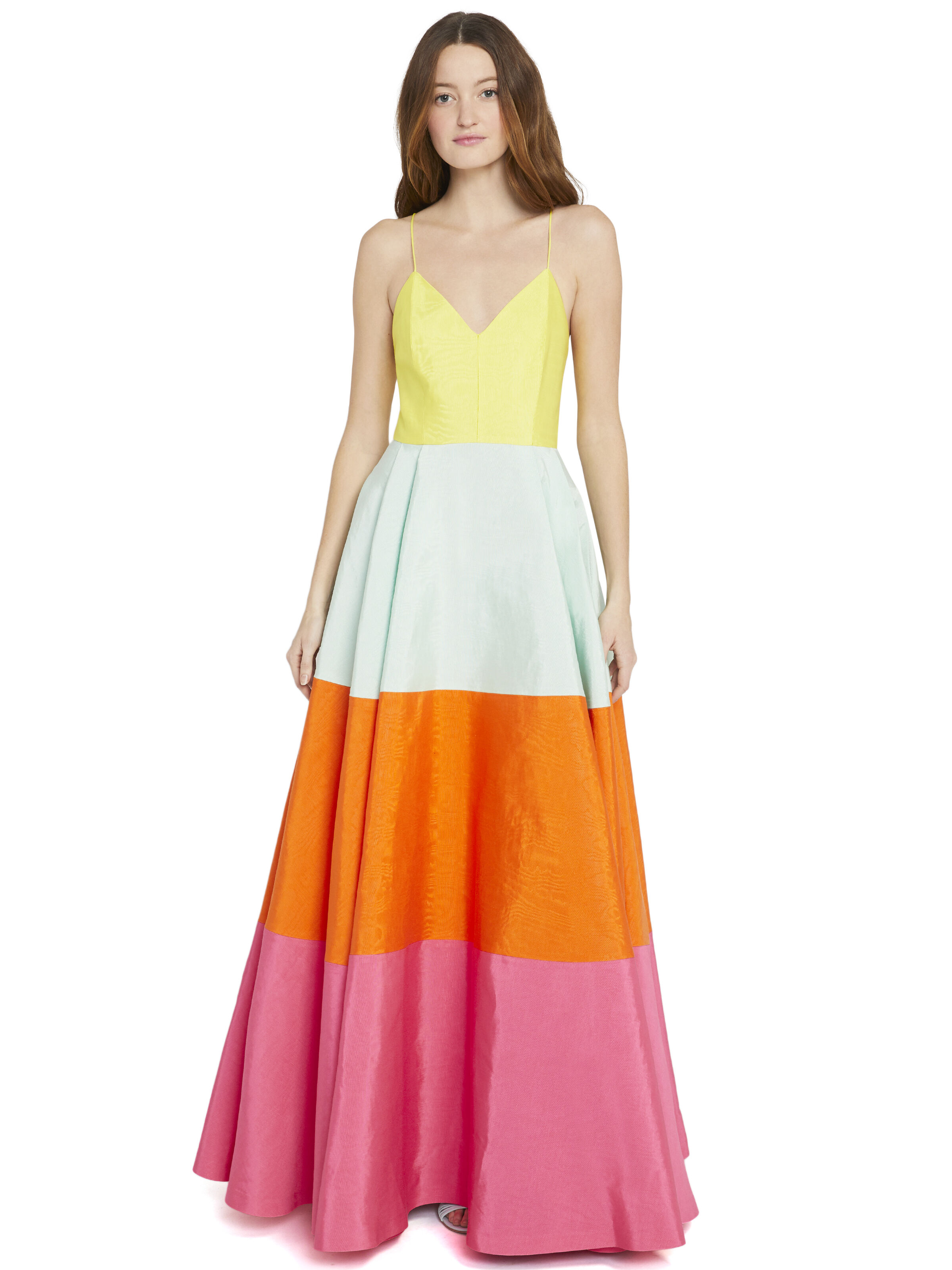 Lavelle Color Block Maxi Gown In Multi Alice Olivia
