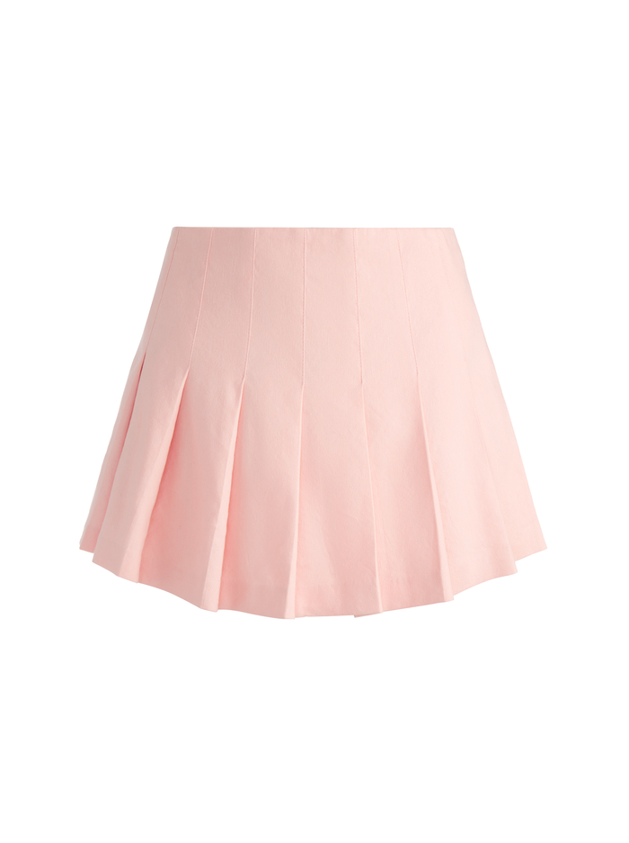 CARTER PLEATED MINI SKIRT - PINK BLOOM image 5 - Alice And Olivia