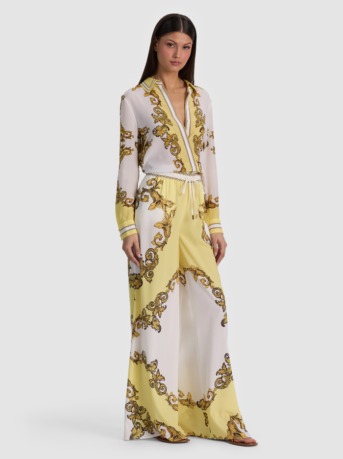 WILLA SILK BLOUSE - GOLDEN COAST image 4 - ALICE + OLIVIA