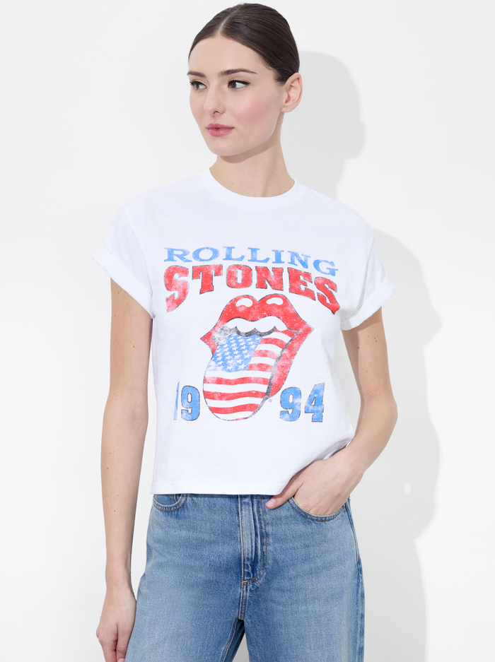 SHIRA TEE - WHITE/MULTI - Alice And Olivia
