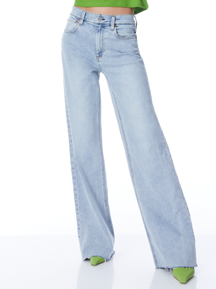 SOFIA HIGH RISE BOYFRIEND JEAN - ROCKSTAR BLUE - Alice And Olivia