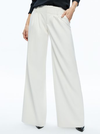 OFF WHITE-ANDERS VEGAN LEATHER LOW RISE PANT