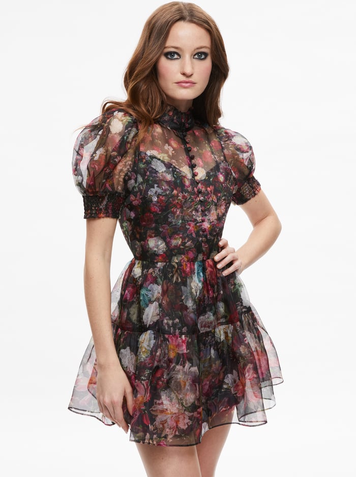 VERNITA PUFF SLEEVE MINI DRESS - AFTER MIDNIGHT image 2 - Alice And Olivia