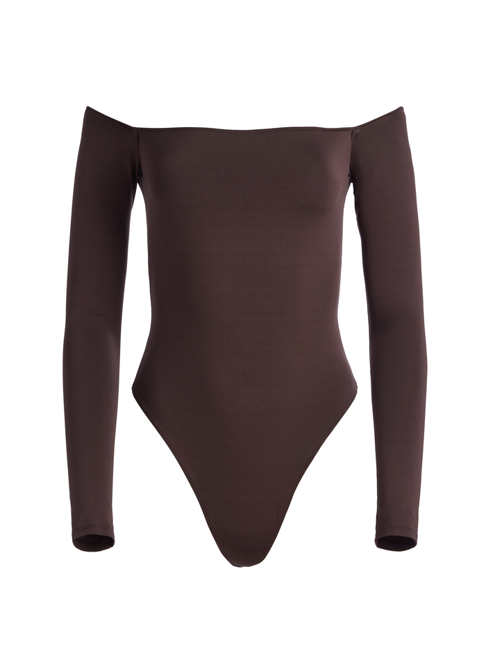 ANNA BODYSUIT - ESPRESSO image 5 - Alice And Olivia