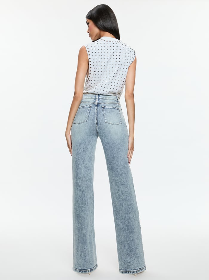 BODIE STUDDED JEAN - LEXI LIGHT BLUE image 2 - Alice And Olivia