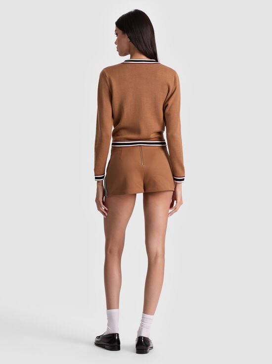 TAN MULTI-KINGSLEY CARDIGAN