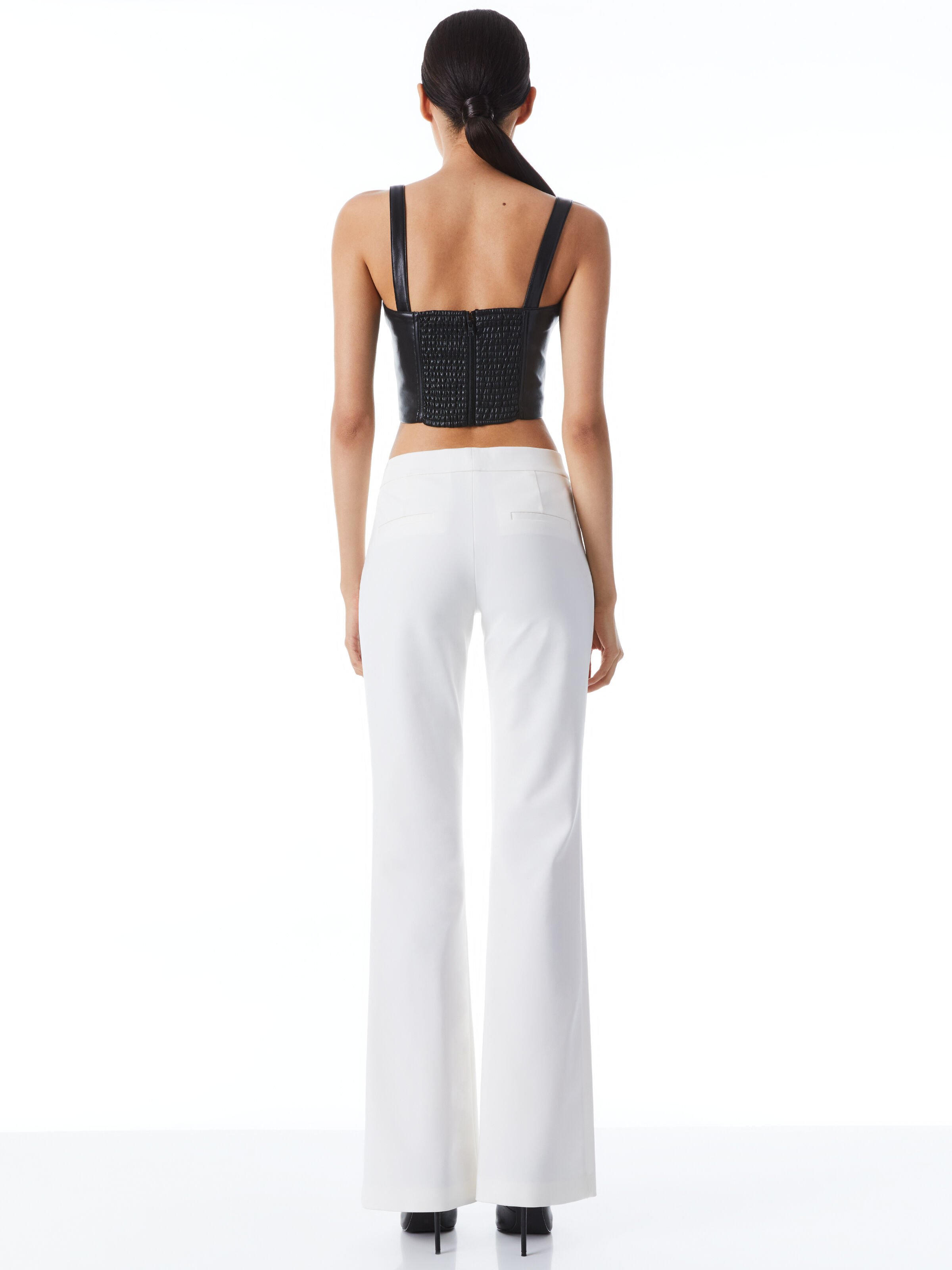 Olivia Vegan Pant In Off White | Alice + Olivia