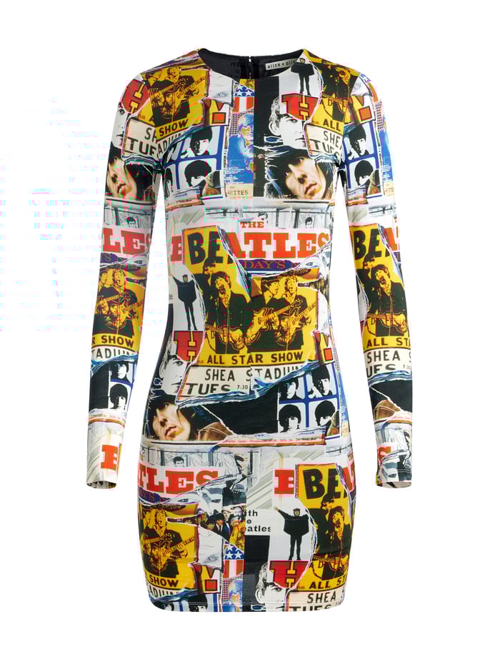 A+O X THE BEATLES DELORA MINI DRESS - ALL STAR SHOW image 5 - Alice And Olivia