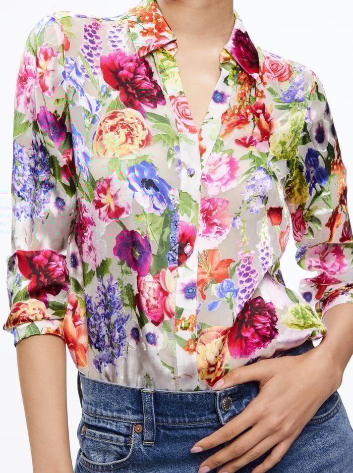 ELOISE BUTTON DOWN - FLOWER SHOP image 3 - Alice And Olivia