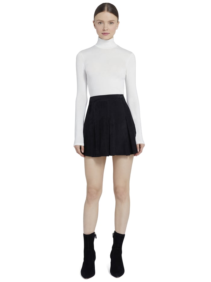GARRISON SLIM MOCK NECK TOP - CREAM image 4 - Alice And Olivia