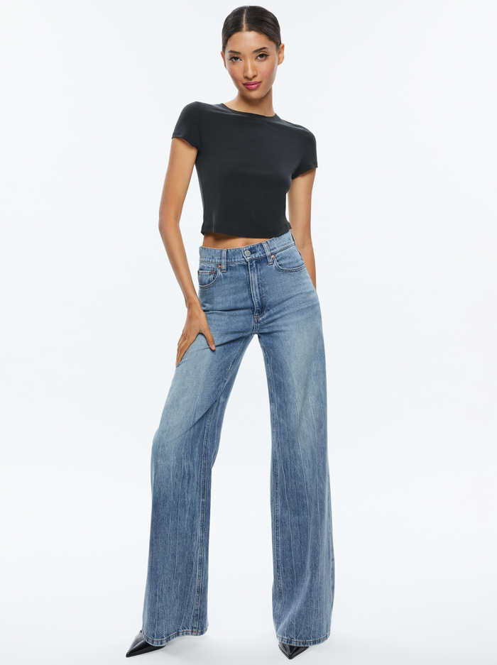 ONIE BABY TEE - BLACK image 1 - Alice And Olivia