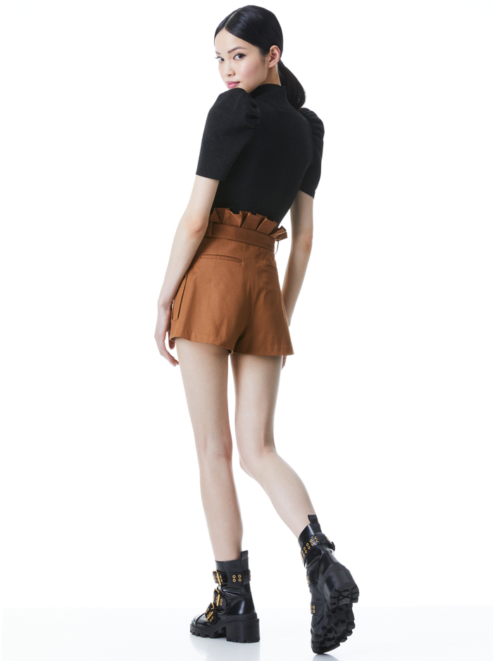 ISSA PUFF SLEEVE TURTLENECK - BLACK image 2 - Alice And Olivia