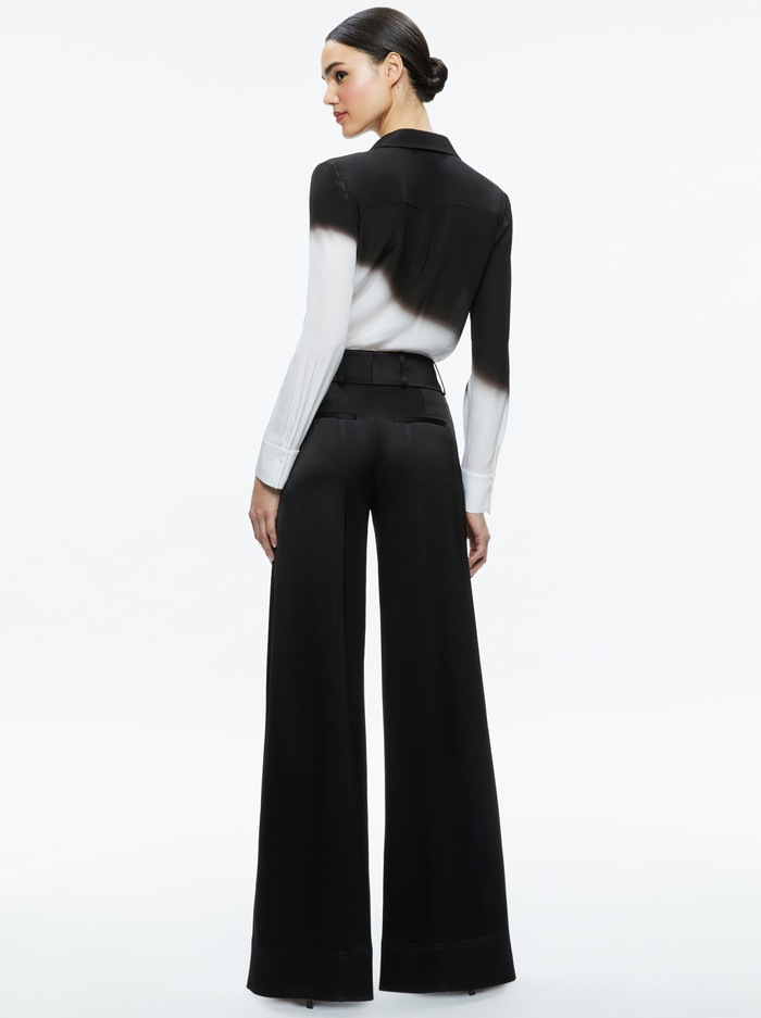 BRADY SILK BLOUSE - DREAM LIFE BLACK image 2 - Alice And Olivia