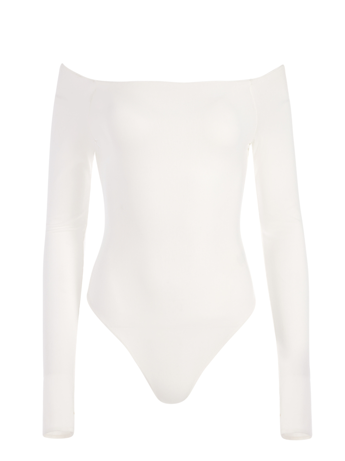 ZADIE OFF THE SHOULDER BODYSUIT - OFF WHITE image 5 - ALICE + OLIVIA