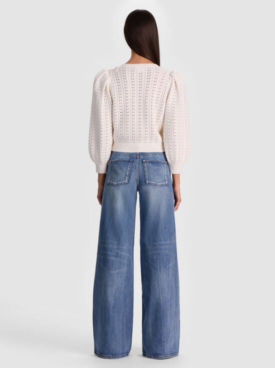SOFT WHITE-DORIS EMBELLISHED CARDIGAN