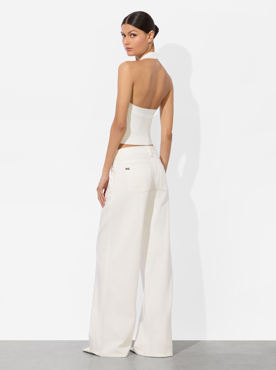 SOFT WHITE-CELLY HALTER TANK
