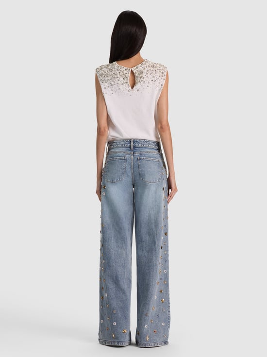 FIONA VINTAGE BLUE-AMAZING EMBELLISHED JEAN