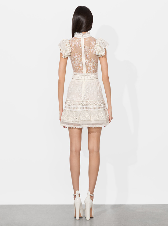 OFF WHITE-VERNITA EMBROIDERED MINI DRESS