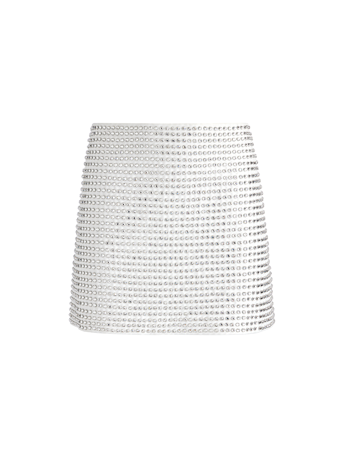 RILEY EMBELLISHED MINI SKIRT - OFF WHITE/SILVER image 5 - Alice And Olivia