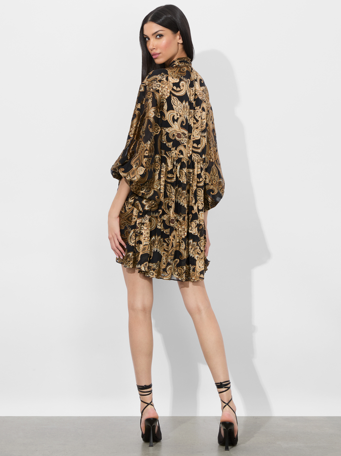 OPAL TUNIC DRESS - SPRING PAISLEY BLACK image 2 - Alice And Olivia