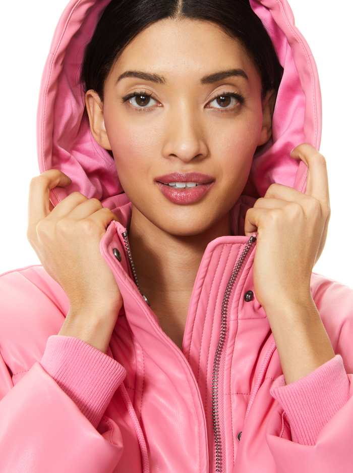 ROBINSON VEGAN LEATHER PUFFER - CALYPSO PINK image 3 - Alice And Olivia