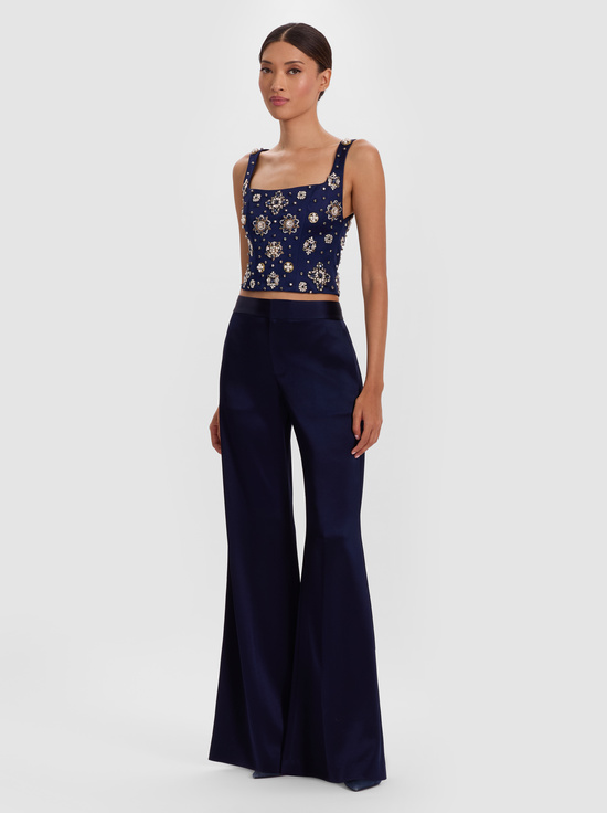 MIDNIGHT BLUE-SHANE WIDE LEG PANT