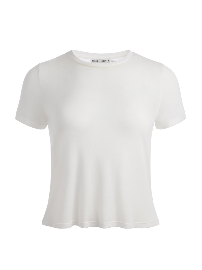 CINDY CROPPED TEE - OFF WHITE image 5 - Alice And Olivia