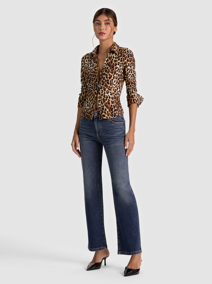 FIERCE JEAN - GEORGETTA VINTAGE BLUE image 4 - ALICE + OLIVIA