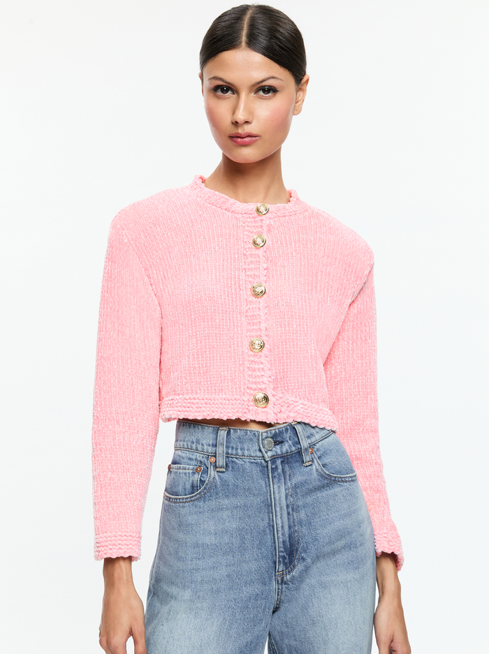 BREANNA CARDIGAN - ROSE QUARTZ - Alice And Olivia