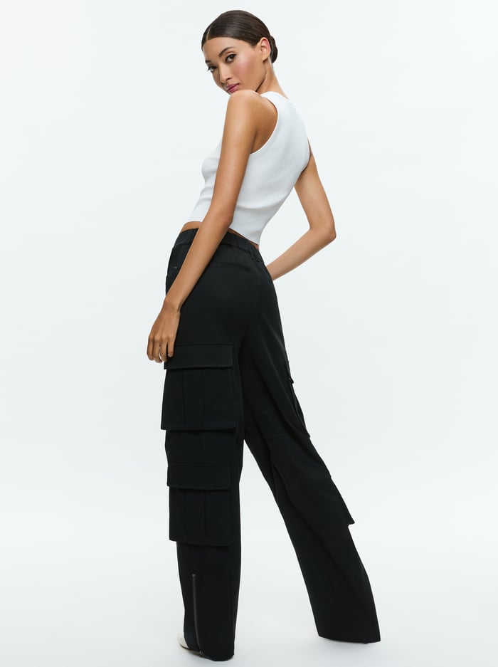 AKERS OVERSIZED CARGO PANT - BLACK image 2 - Alice And Olivia