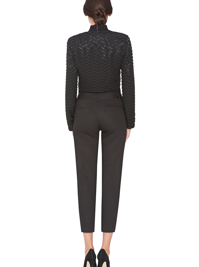 Stacey Slim Light Weight Trouser - BLACK image 1 - Alice And Olivia