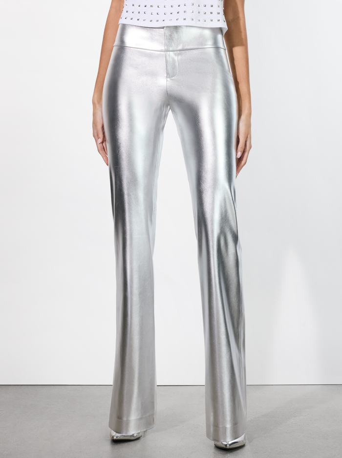 OLIVIA VEGAN PANT - SILVER - Alice And Olivia