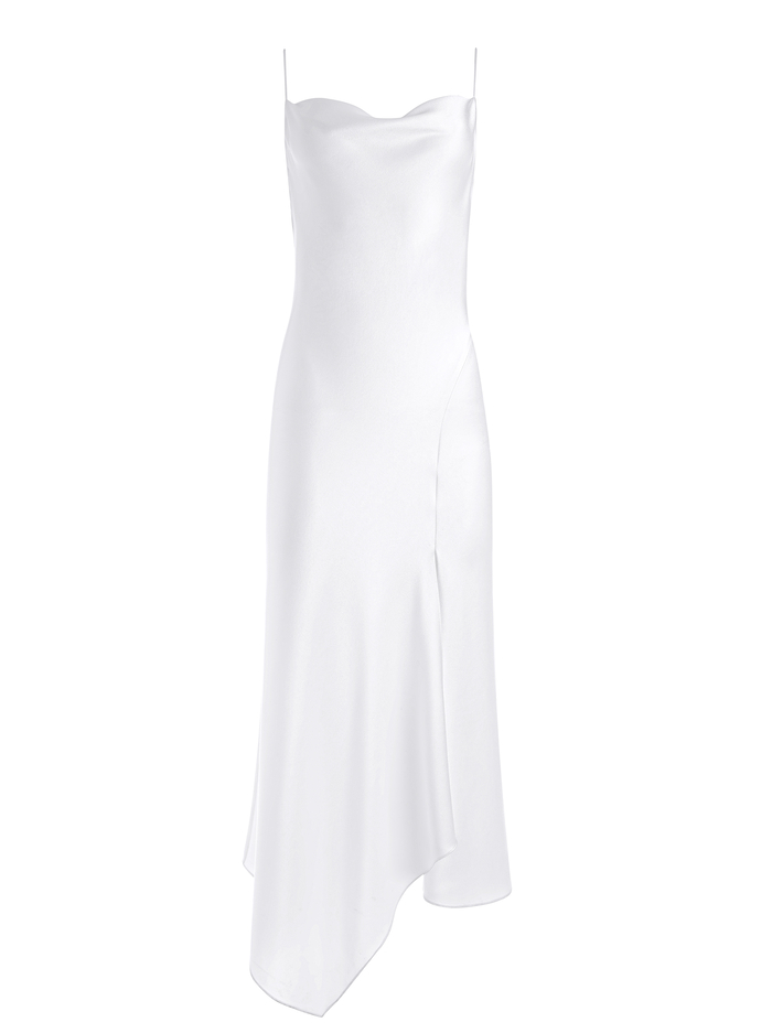 HARMONY DRAPEY SLIP MIDI DRESS - OFF WHITE image 5 - Alice And Olivia