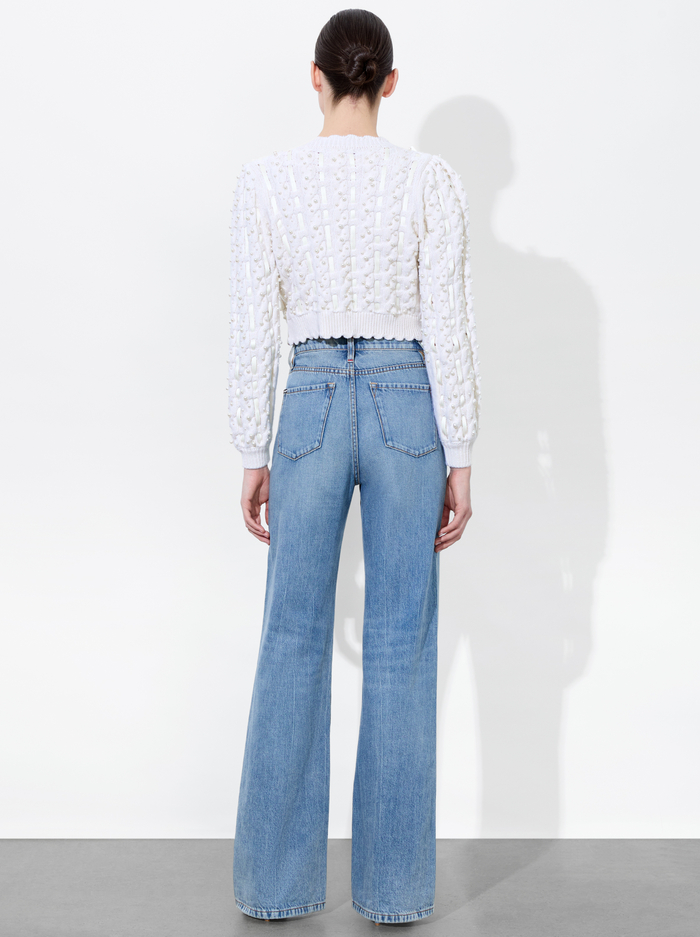 KITTY BOW CARDIGAN - SOFT WHITE image 3 - Alice And Olivia