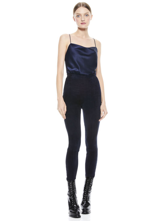 NAVY-MADDOX SUEDE LEGGING