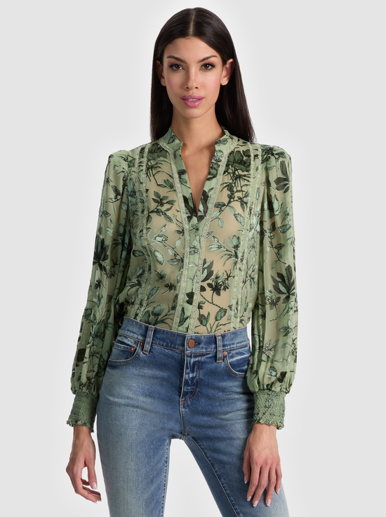 MYSTIC GARDEN SAGE-ARLETTE BLOUSE