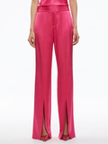 JODY HIGH WAISTED FRONT SLIT PANT - CANDY