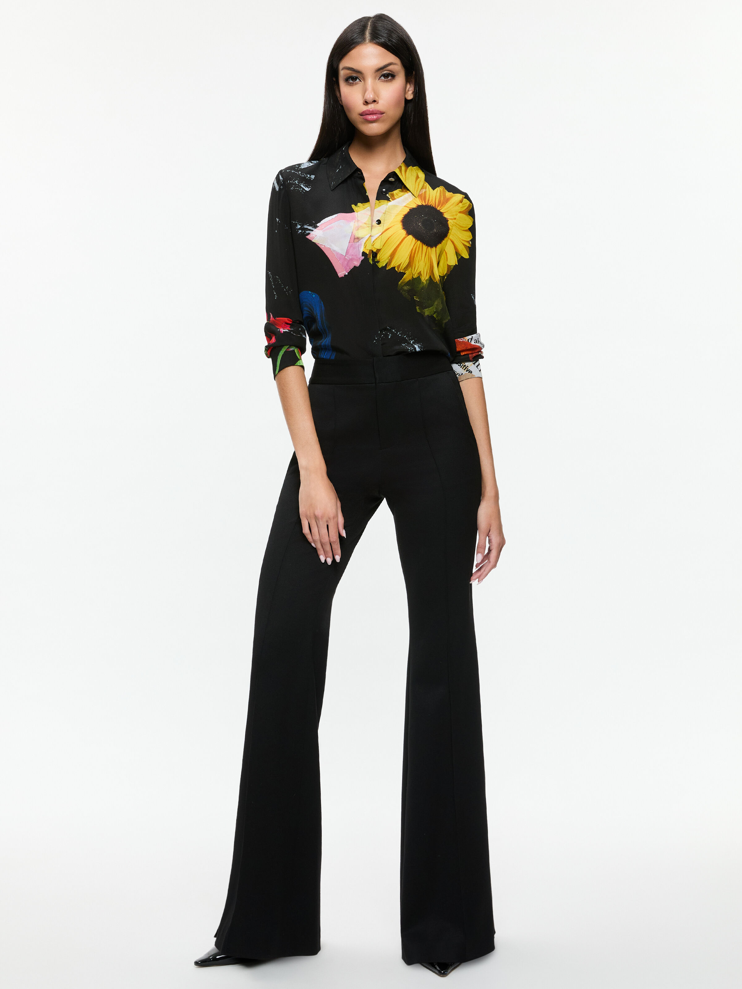Onica Collared Blouse In Timeless Blossom | Alice + Olivia
