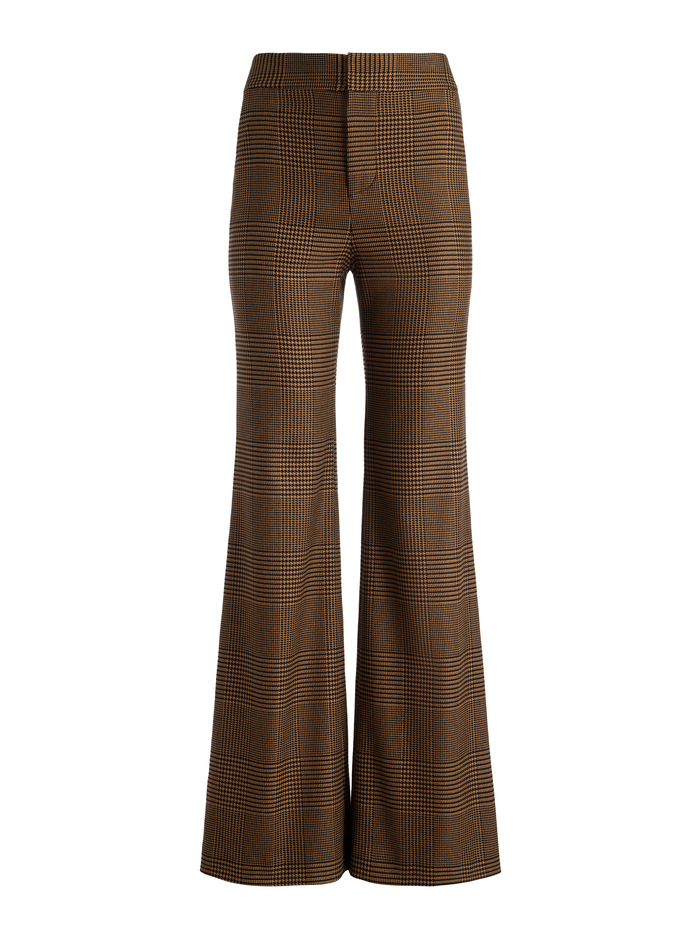 DEANNA HIGH WAISTED BOOTCUT PANT - CAMEL/BLACK image 5 - Alice And Olivia