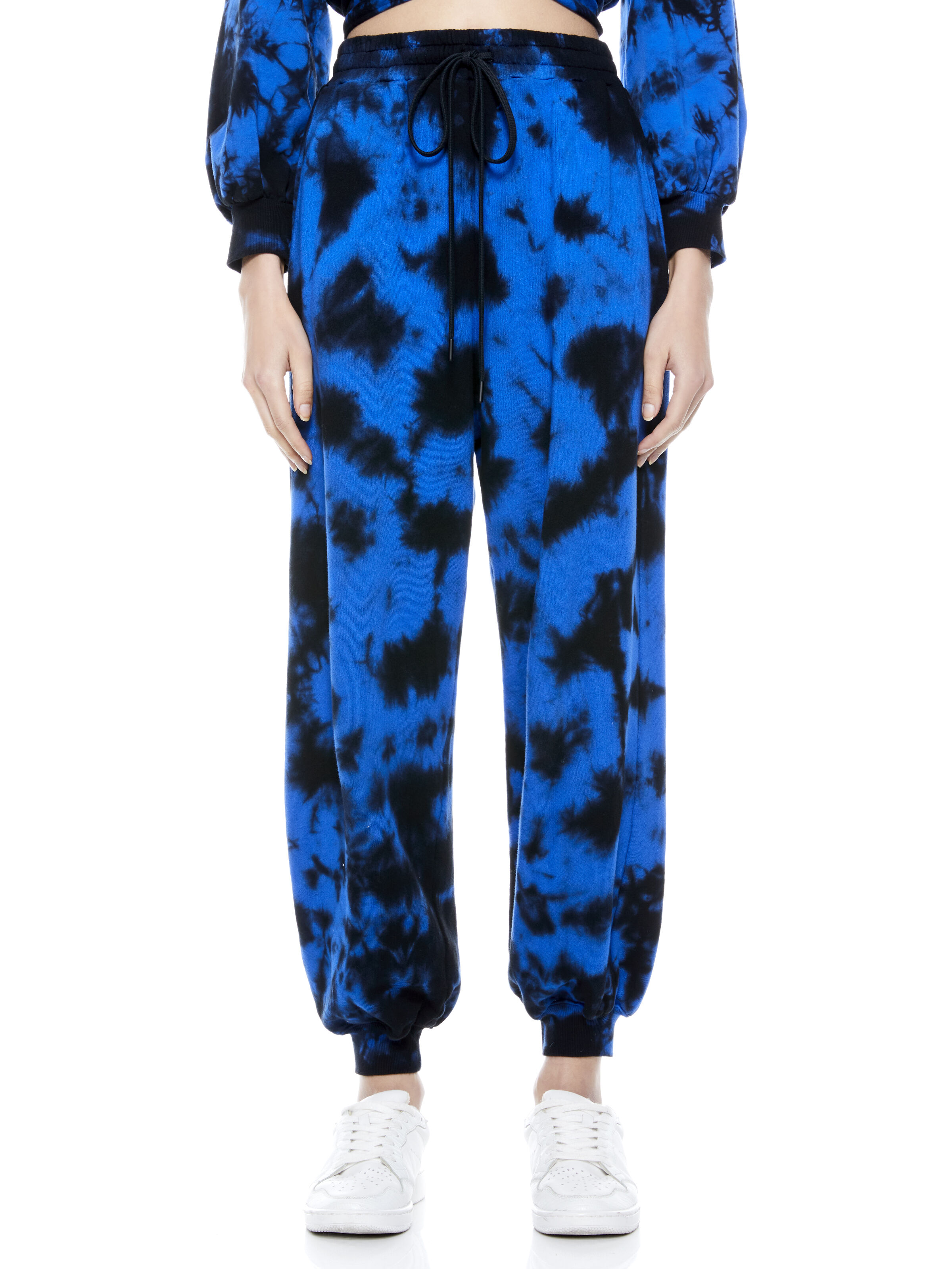 navy blue tie dye sweatpants