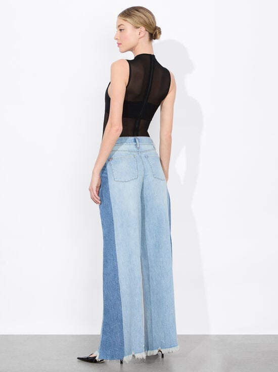 BLACK-BANDEAU SLEEVELESS BODYSUIT