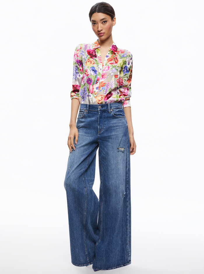 ELOISE BUTTON DOWN - FLOWER SHOP image 2 - Alice And Olivia