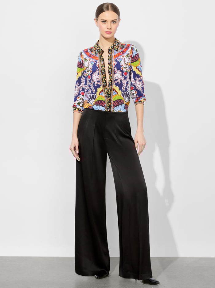 WILLA SILK BLOUSE - ON THE ROAD image 1 - Alice And Olivia