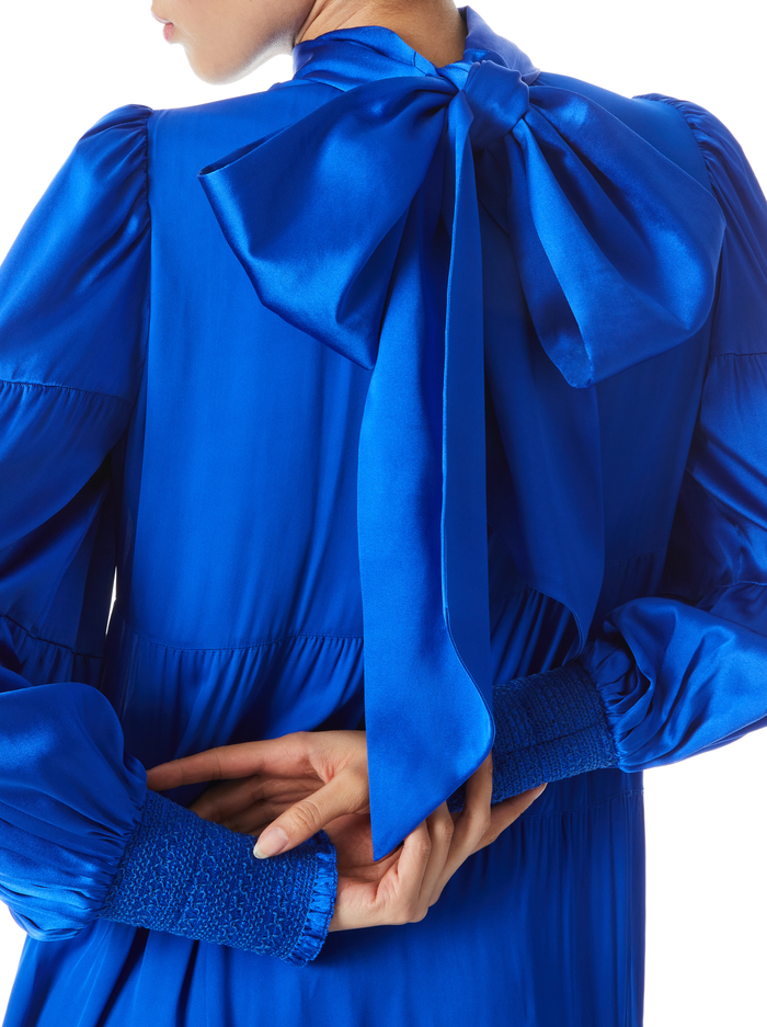 KARENA BOW NECK TIERED BABYDOLL DRESS - ROYALTY image 3 - Alice And Olivia