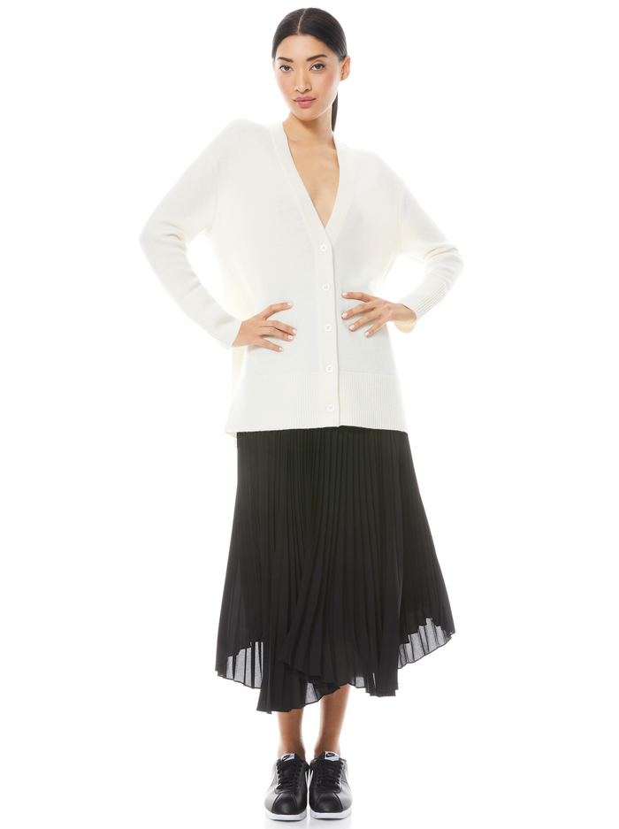 IVA PLEATED MIDI SKIRT - BLACK image 2 - Alice And Olivia