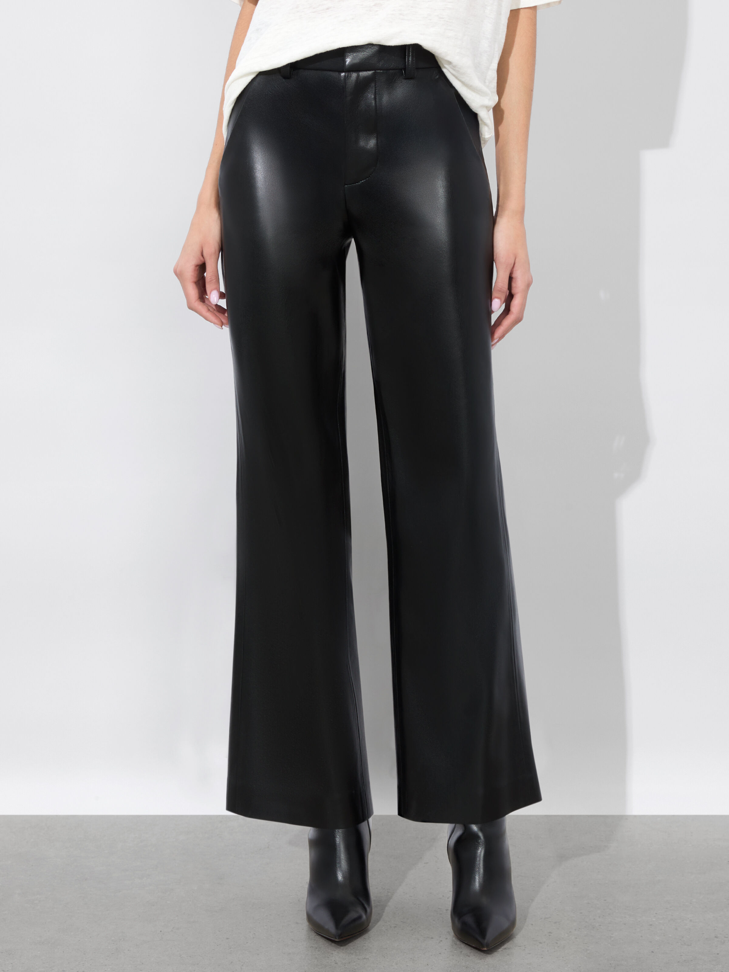 ALEXANDER VEGAN TROUSER in BLACK | ALICE + OLIVIA